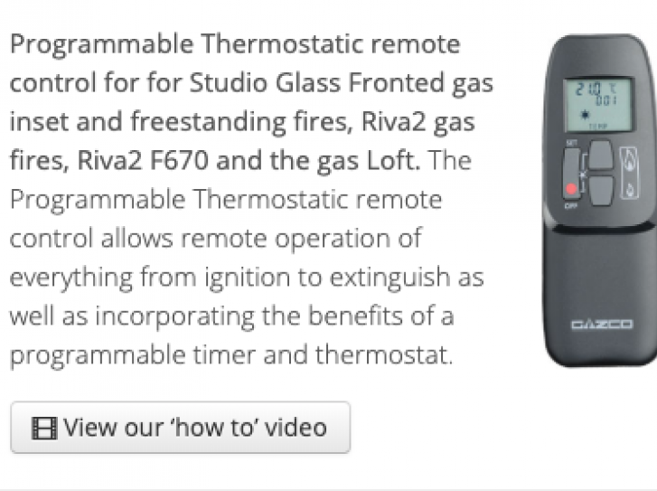 Stovax Gazco remote controls Croydon Fireplaces